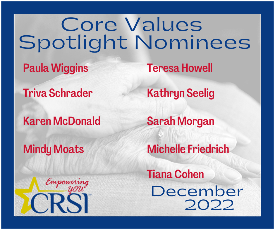 CRSI Core Values Employees
