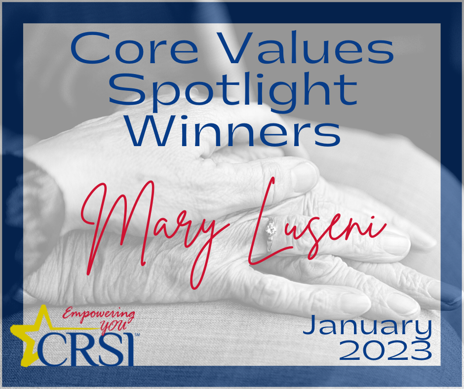 CRSI Core Values Spotlight Mary Luseni