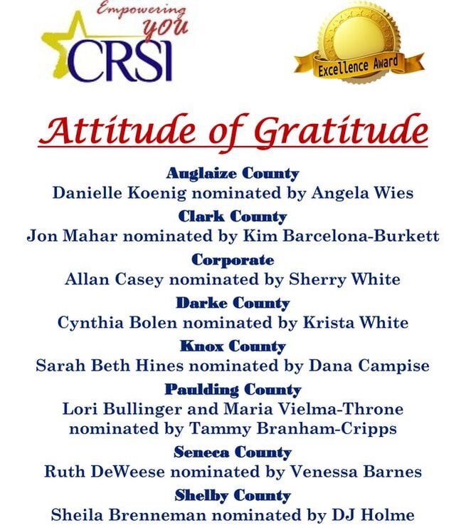 CRSI Attitude of Gratitude
